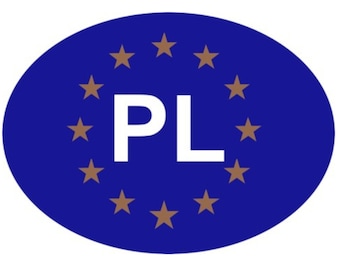 Pegatina #PL - #UniónEuropea