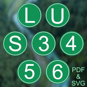 Green Emission - Digital files. Ecological signs - Digital files. #SVG #PDF #PNG