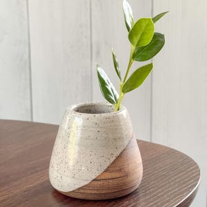 Marbled Ceramic Bud Vase – Handmade Pottery