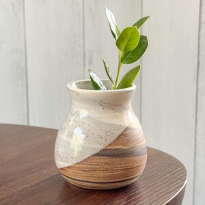 Marbled Ceramic Bud Vase – Handmade Pottery