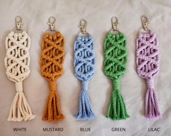 Macrame keychain / colorful / keyring / lobster clip / macrame / Bruman Design