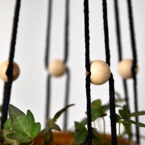 Adjustable macrame plant hanger / modern macrame / hanging flower pot / minimalistic / plant holder / wood / craft / bruman design image 5