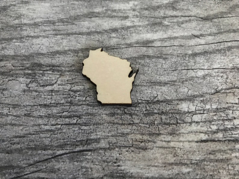 6 in State of Wisconsin unfinished wood cutout laser cut wood crafting supplies All states available