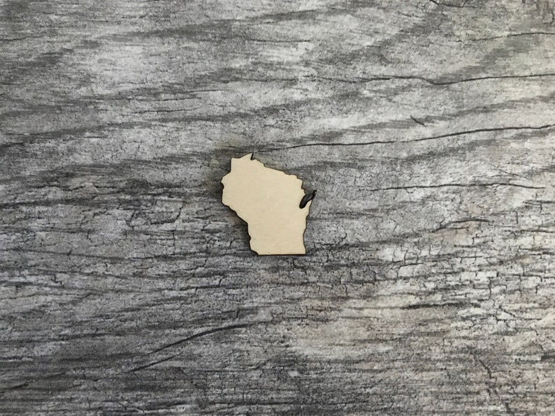 6 in State of Wisconsin unfinished wood cutout laser cut wood crafting supplies All states available