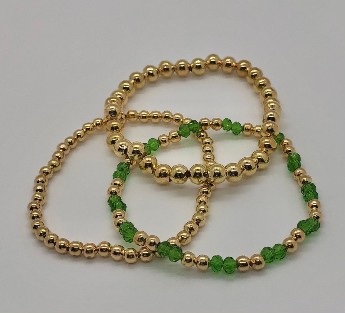 Sparkling green and gold Etsy