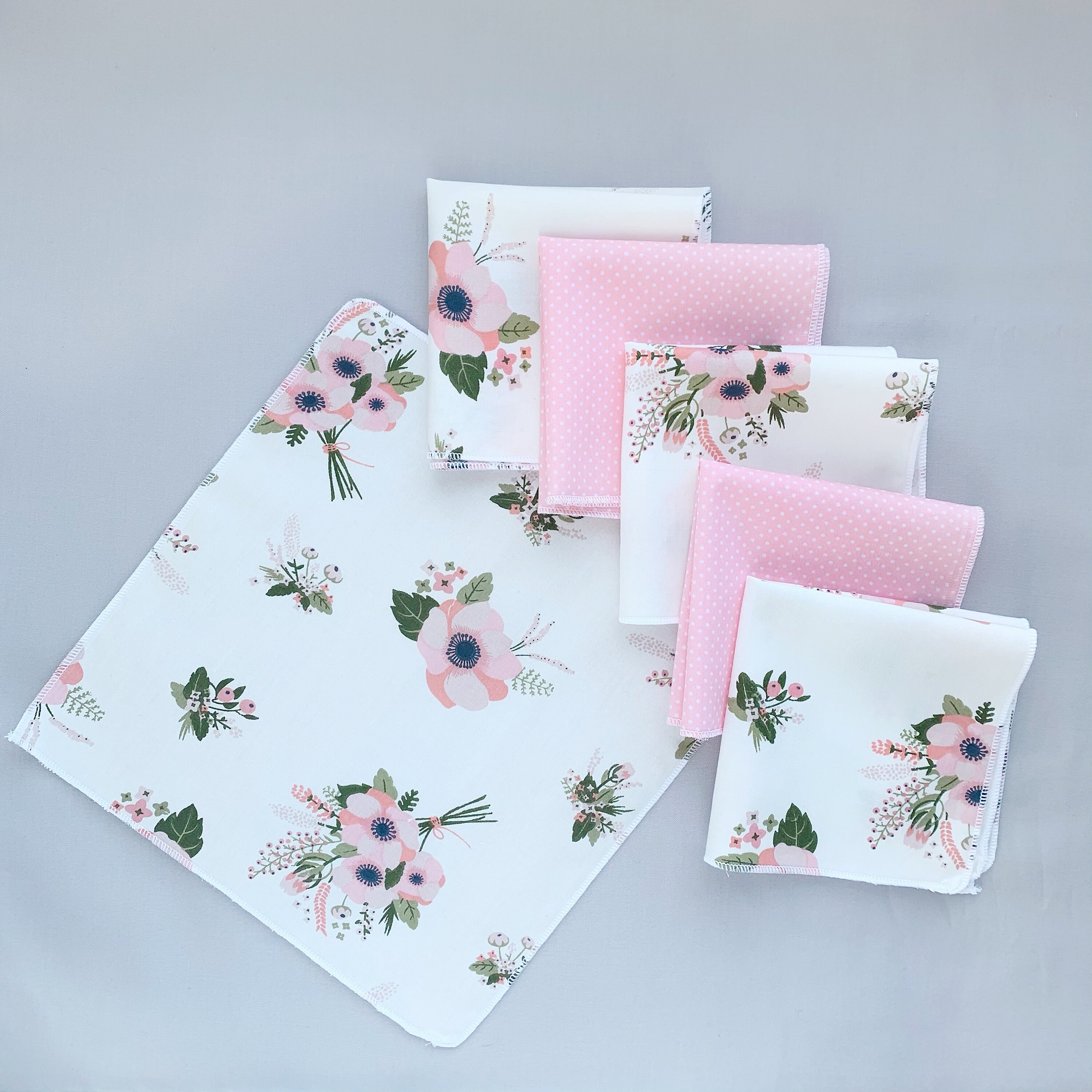 Organic cotton women handkerchief set of 6 reusable wipes Etsy