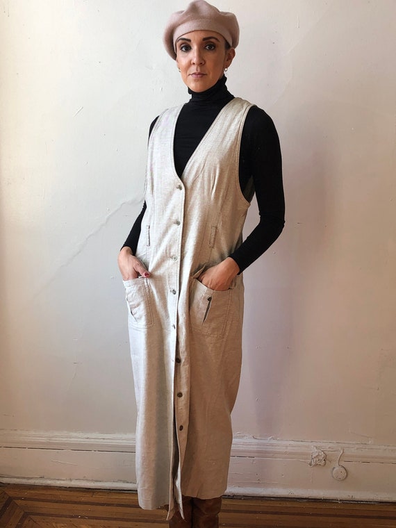 Vintage Ecru Cotton Dress | Studio Ease Cotton Jum