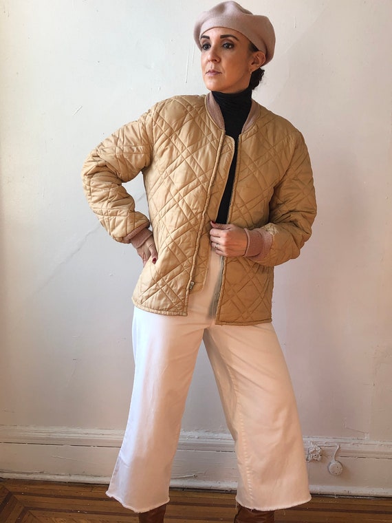 Vintage Blush Military Liner Jacket | Quilted Nylo
