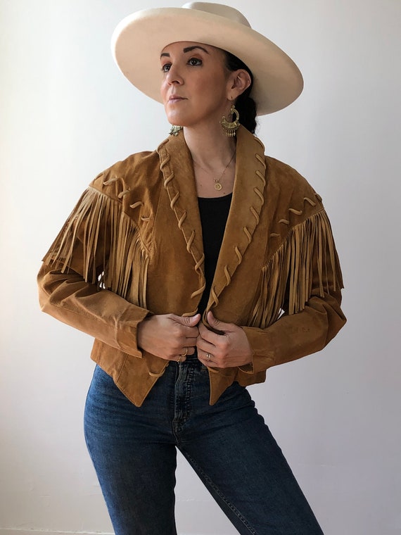 Vintage Suede Fringe Leather Jacket