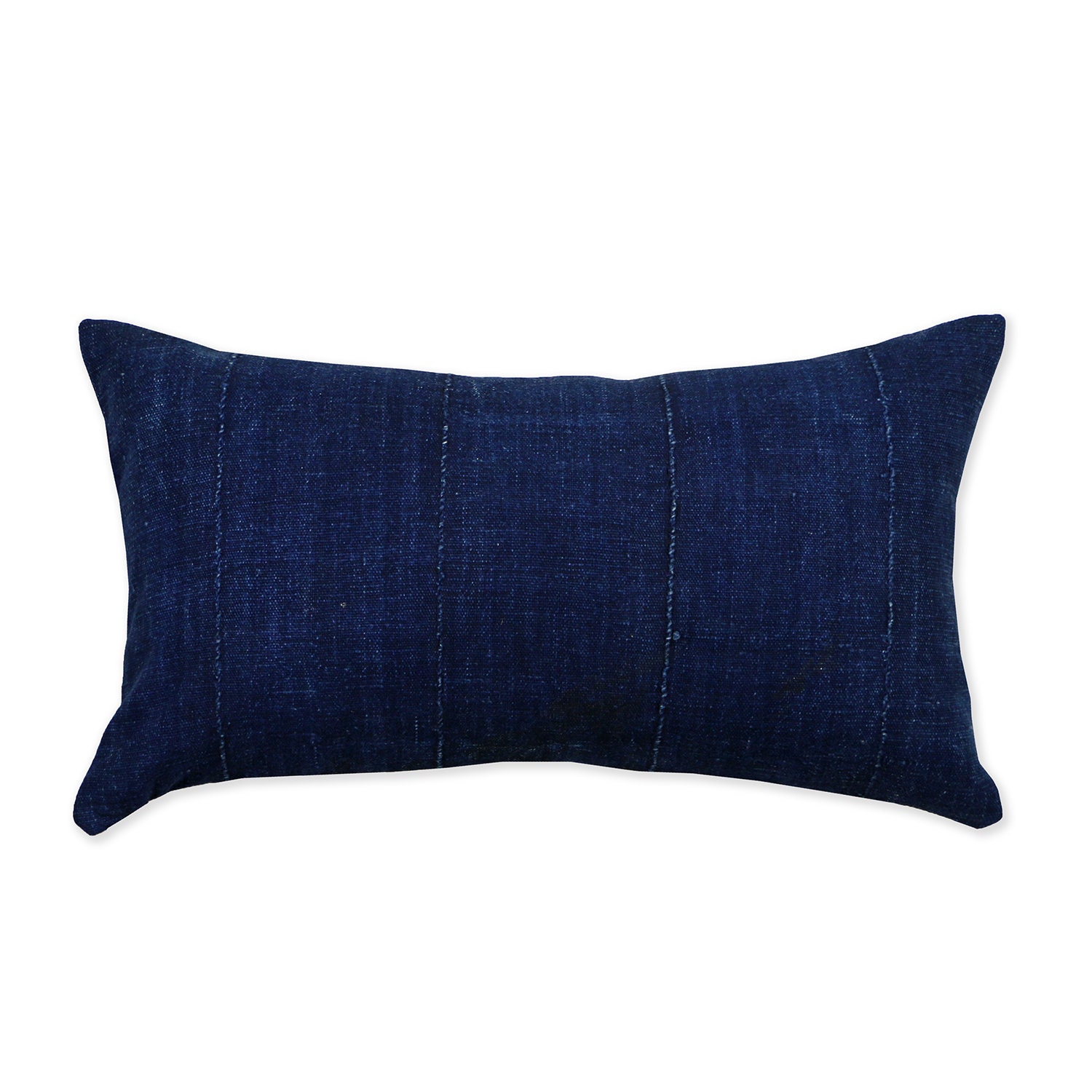 Vintage African Dark Solid Indigo African Indigo Pillow Cover Dark Blue