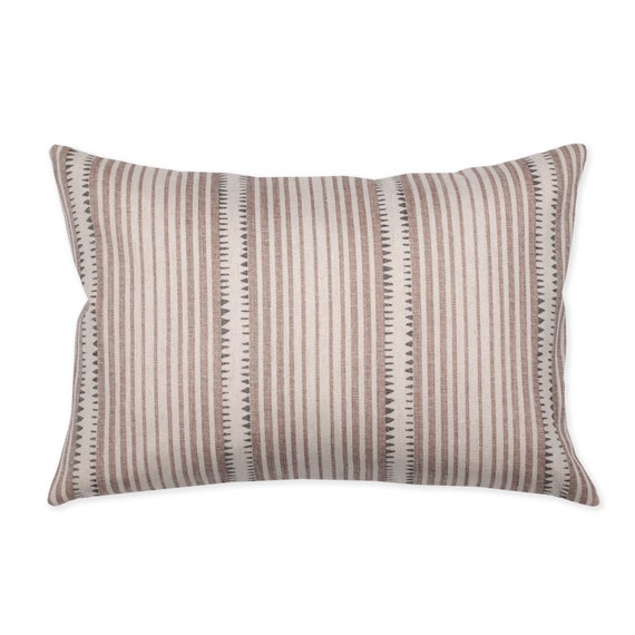 Aztec Lumbar Pillow Cover Beige and Taupe Throw Pillow Aztec Etsy