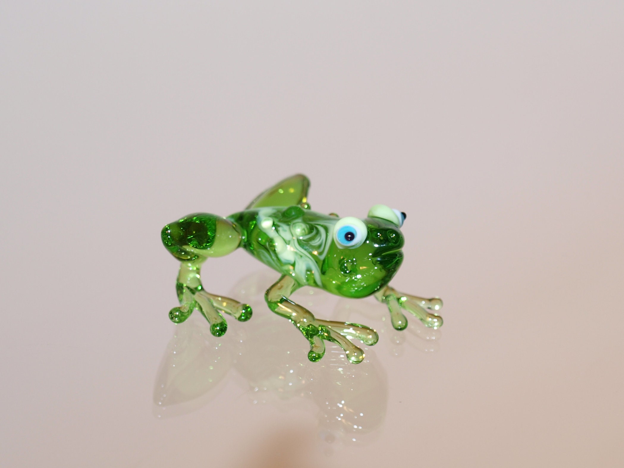 Glass Frog Glass Figurine Handmade Frog Blown Glass Frog | Etsy