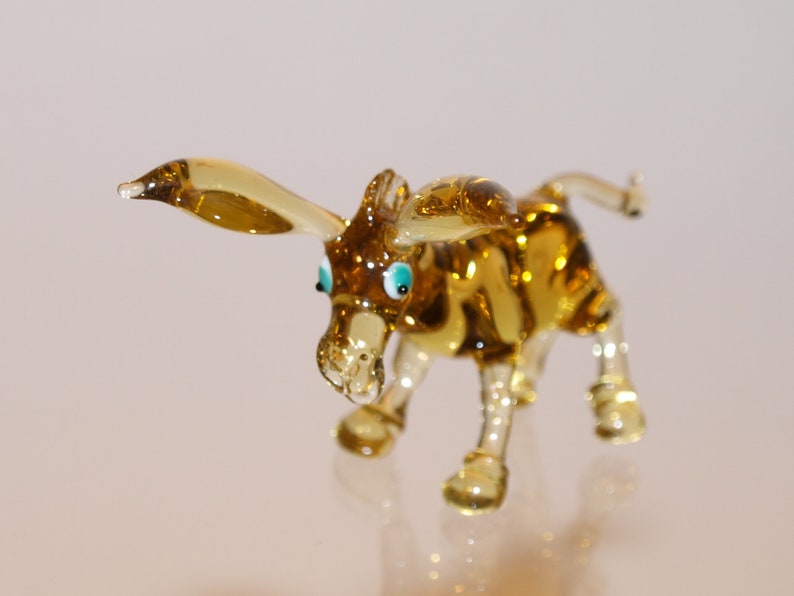 Glass donkey Donkey blown glass Glass figurine Lampwork donkey Etsy