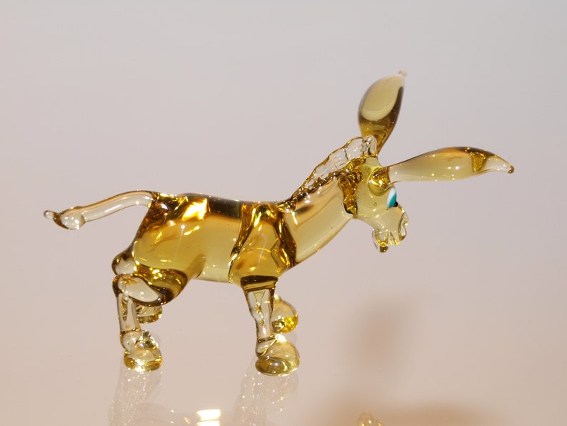 Glass donkey Donkey blown glass Glass figurine Lampwork donkey Etsy