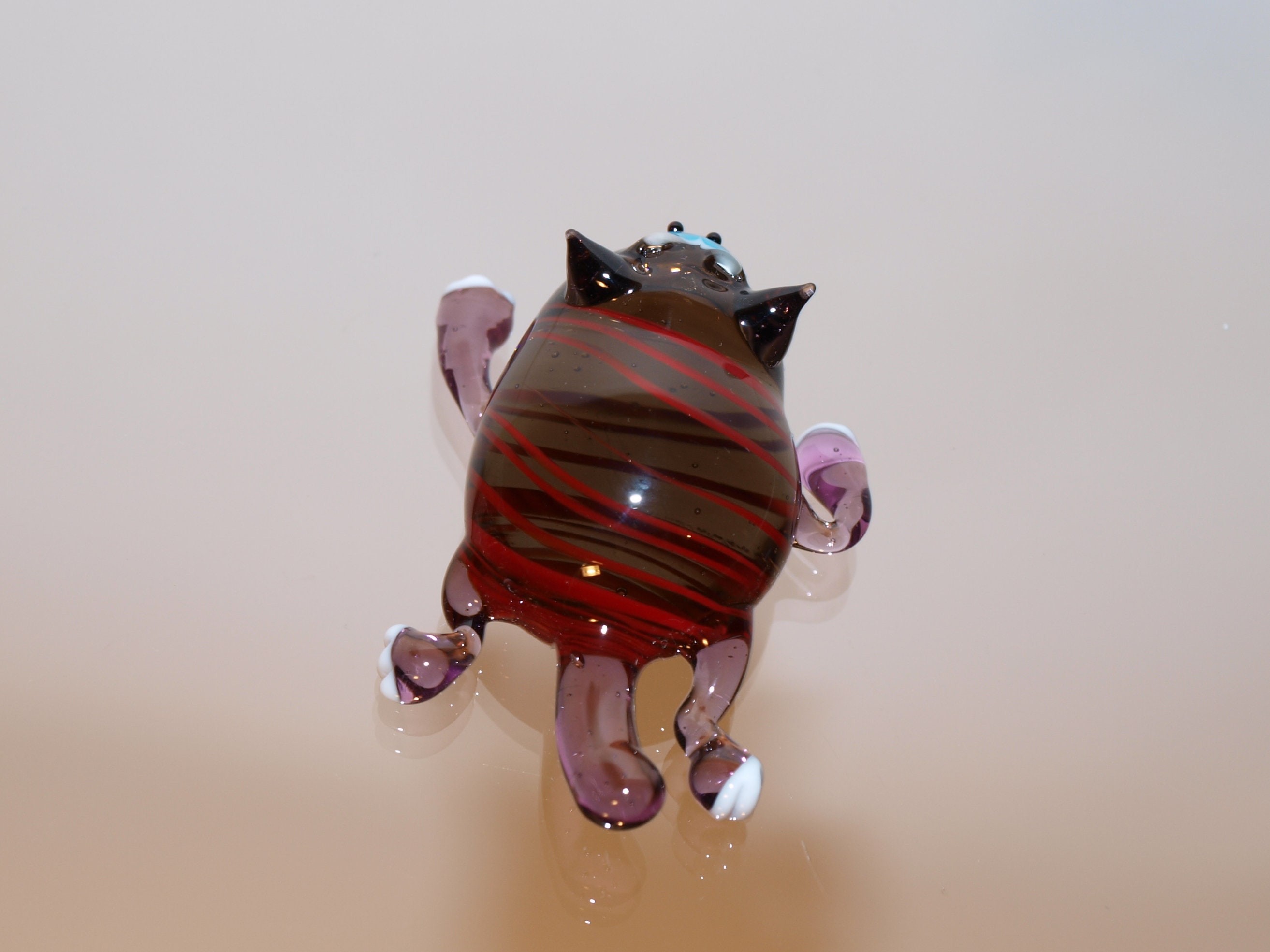 Glass cat Glass cats Blown glass cat Glass figurine Glass Etsy