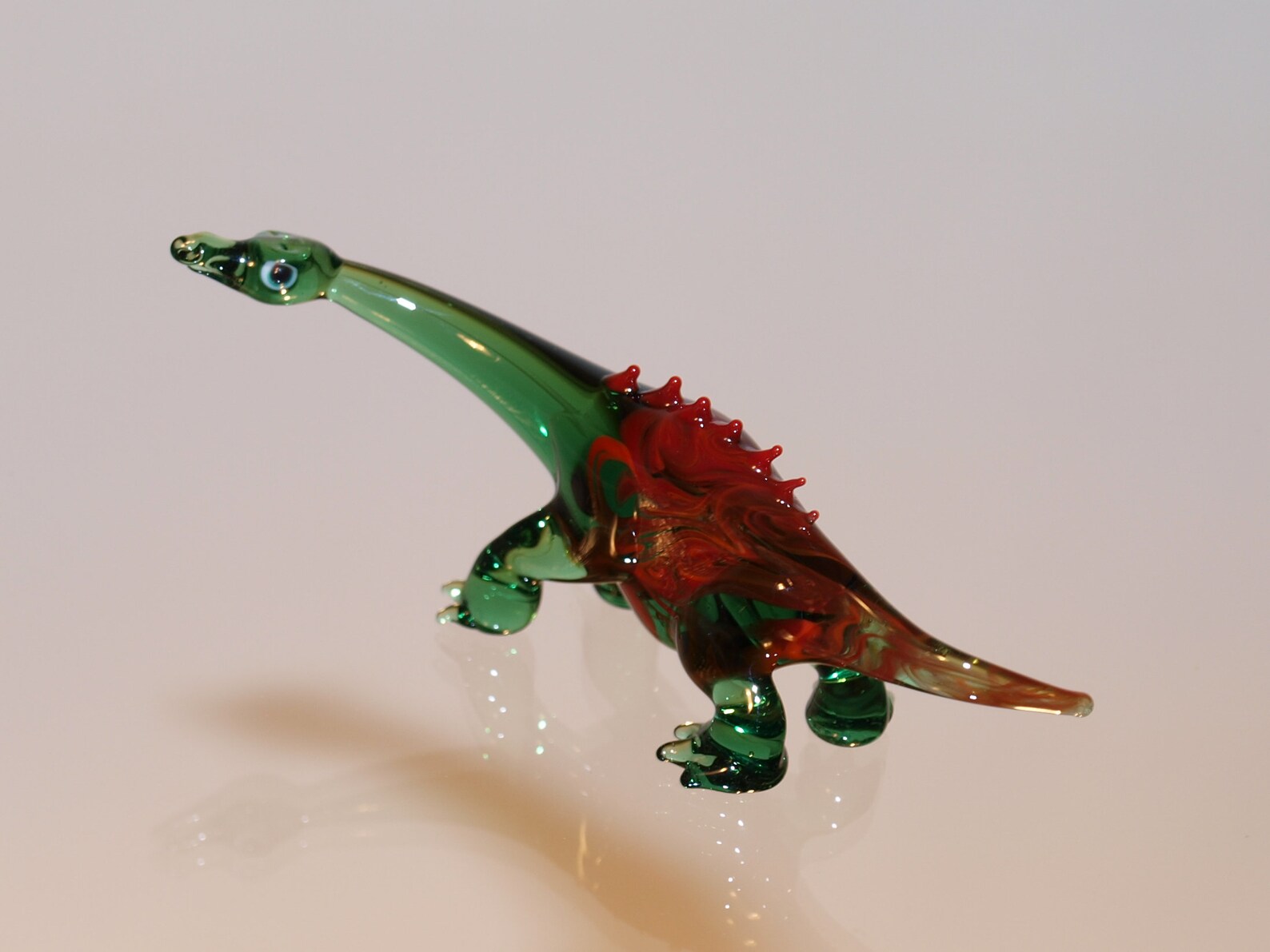 Glass dino Glass dinosaur Blown glass dinosaur Glass sculpture Etsy