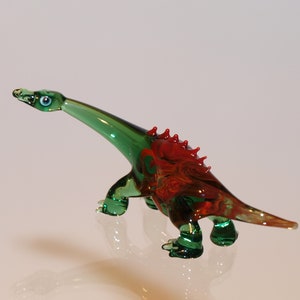 Glass dino Glass animals Blown glass dinosaur Glass figurine Lampwork dino