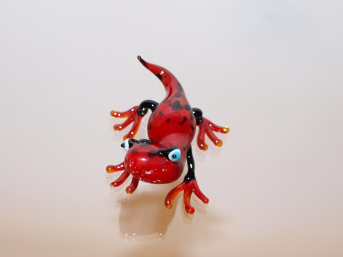 Glass Lizard Glass Lizards Glass Figurine Lizard Glass Etsy