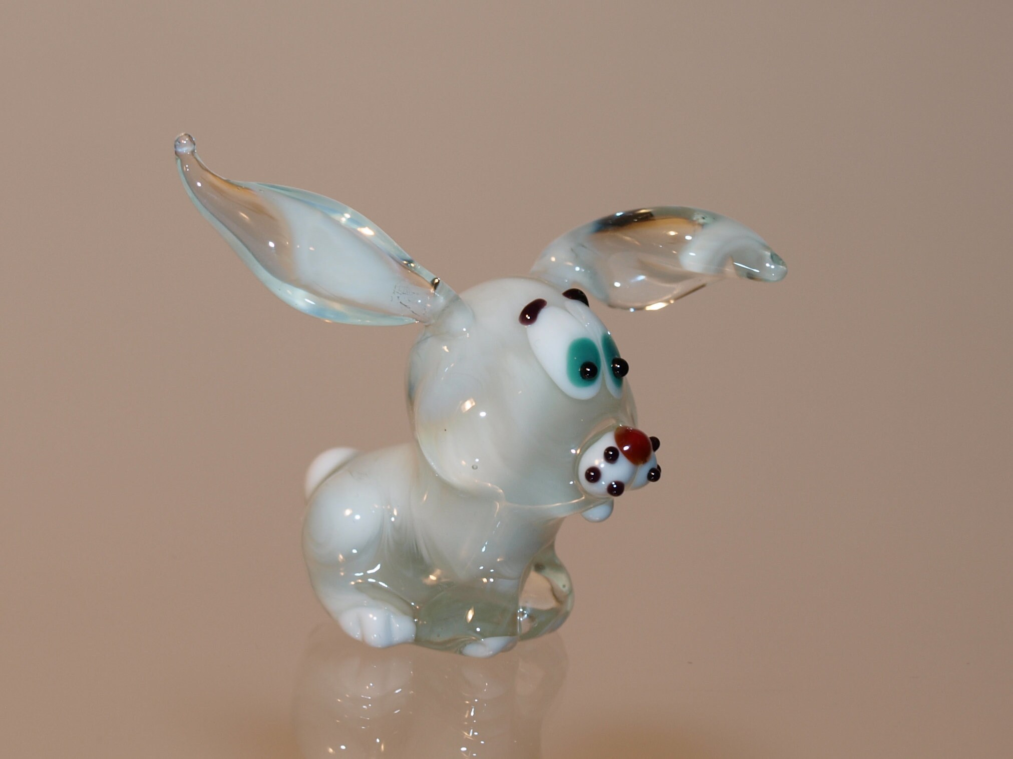 Glass figurine Glass rabbit Glass sculpture rabbit Lampwork Etsy