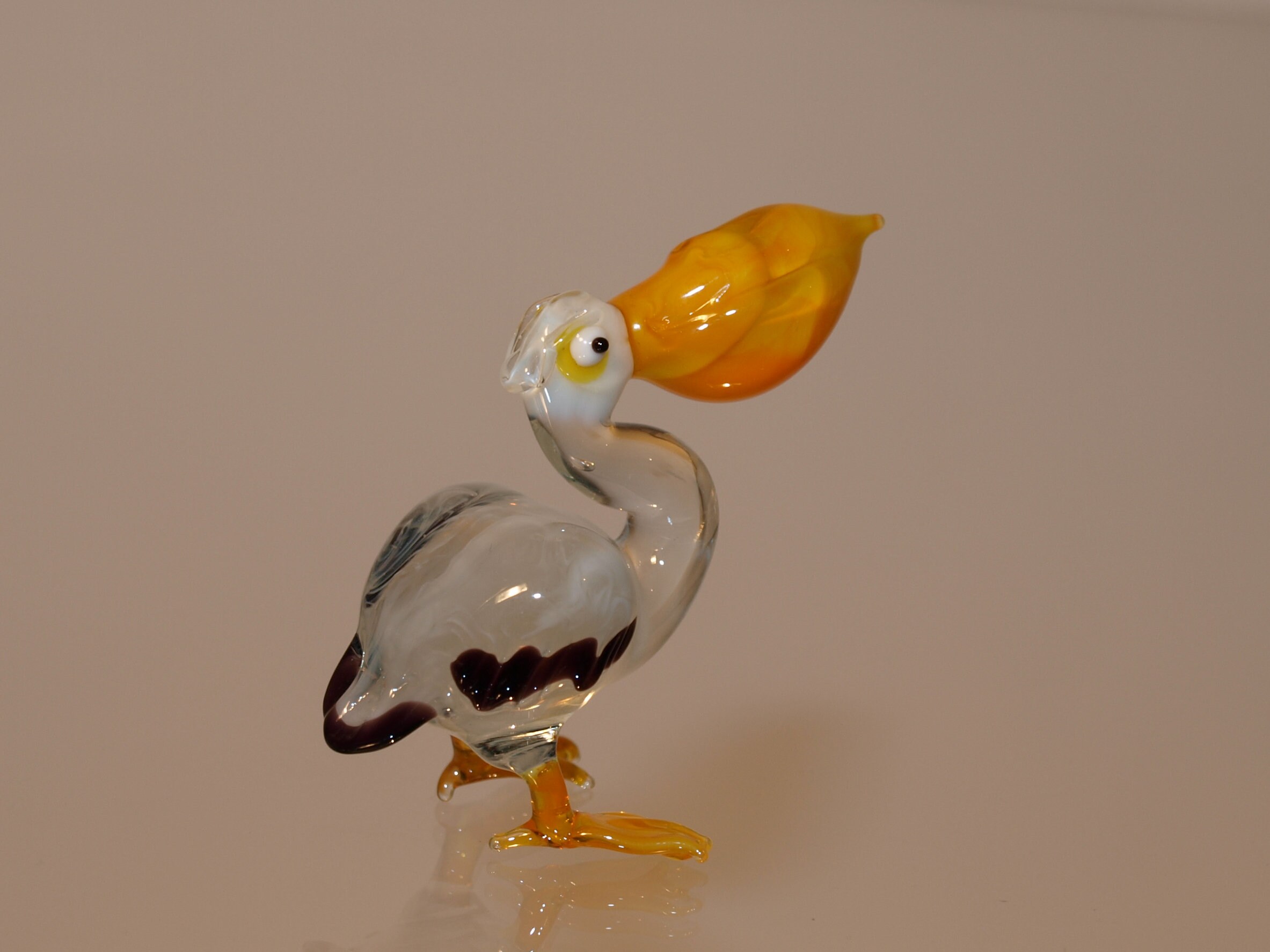 Glass pelican Glass figurines Glass figurine Blown glass Etsy