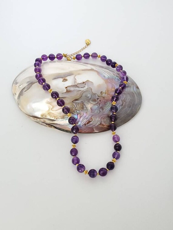 Stauer Discontinued 240 Carat Royal Amethyst Goldtone Necklace