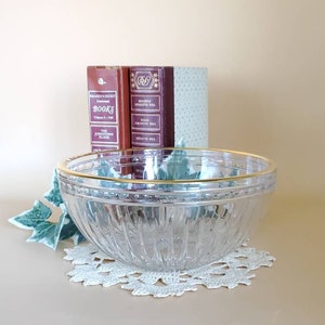 Beautiful Vintage &quot;Marquis&quot; Waterford Crystal Hanover Gold 8&quot; Cut Crystal Bowl