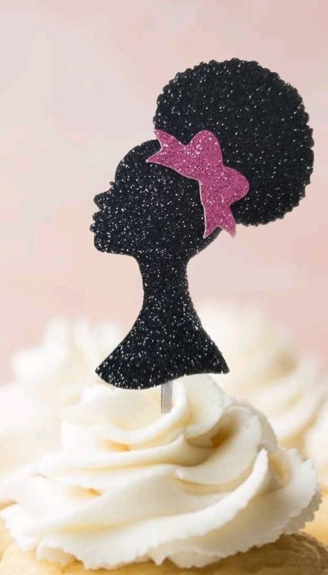 Black barbie cupcake toppers barbie afro cupcake topper | Etsy