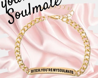 Sisterhood Symbolized Soulmate Chain Bracelet for Your Forever Friend bestie gift Best Friends Bridesmaid Sister Jewelry Adjustable bracelet