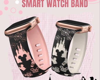 Disney Castle snacks theme park Apple Watch Band 38 40 41 42 44 45 49 mm silicone Apple watch strap