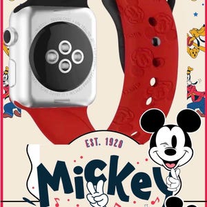 Disney magic band skinsBand  Castle snacks theme park 40 41 42 44 45 49 mm silicone Apple watch strap. Magic watch band disney accessories