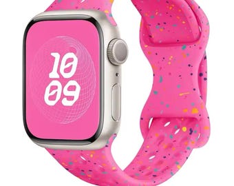 Confetti Silicone Apple Watch Band – 20/22mm Compatible Watch Strap – Fun Colorful iWatch Replacement Band
