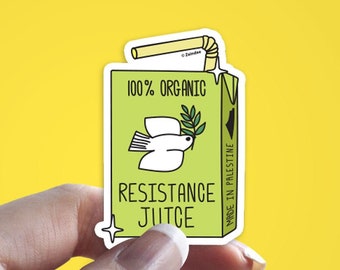 Resistance Juice Sticker, Palestine, Lebanon, Syria, Egypt, Jordan, Iraq, Turkey, Kuwait | Vinyl Decal | foodie stickers| Arabic sweets