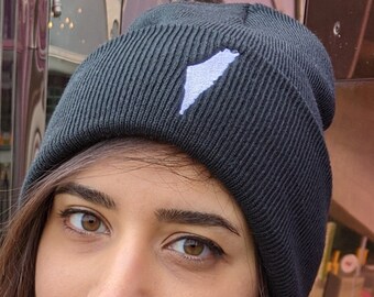 Hat: Palestine Map Knit Beanie | Falasteen Palestinian