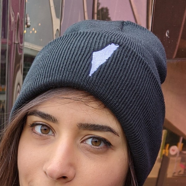 Chapeau : Bonnet en tricot avec carte de la Palestine | Autorité palestinienne