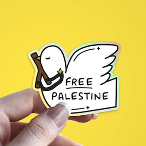 Paloma de la Resistencia por una Palestina Libre Pegatina | Impermeable | Colección Paz y Resistencia | Tienda de propiedad palestina |  Apoyo