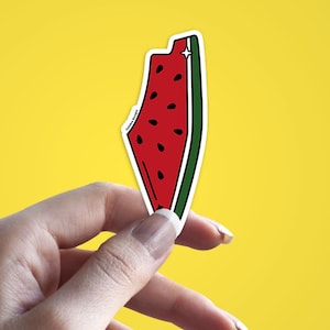 Watermelon Palestine Map Sticker | Vinyl Decal | Arabic | Arab | Peace | Resistance