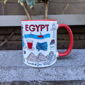 Taza de Egipto, Copa de Países de Oriente Medio y Norte de África, Herencia Árabe, Mapa de la ciudad de El Cairo, Regalo de Ramadán Eid Al Fitr, Tarjetas de Eid Mubarak