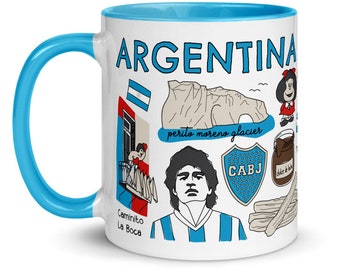 Argentina Mug | Latin America Country Cups | Latino Spanish Heritage, Buenos Aires City Map, Christmas Gift