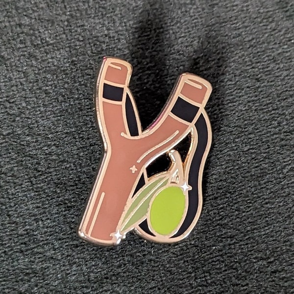 Broche lance-pierres Olive | Pastèque Falasteen Palestine | Pour sacs, vêtements, chapeaux, cordons | Idée cadeau de Noël