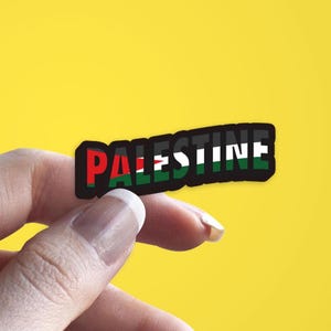 Pegatina de la bandera de Palestina | Calcomanía de vinilo | Árabe | Árabe | Paz y Resistencia | Tienda Donar