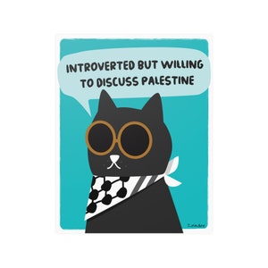 Discuss Palestine | Palestinian Wall Art | Art Print | Kuffiya Decor