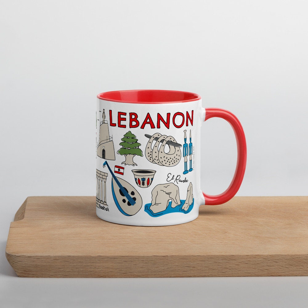 Lebanon Mug Middle East Country Cups Levantine Arab Etsy