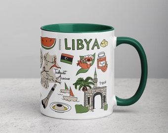Libya Mug, Middle East & North Africa Country Cup, Arab Heritage, tripoli Map, Eid Al Fitr Ramadan Gift, Eid Mubarak cards