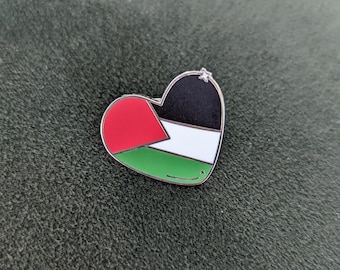 I heart Pali Enamel Pin | Palestine palestinian flag watermelon falasteen | for bags, clothes, hats, lanyards
