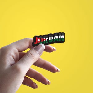 Sticker met de vlag van Jordanië | Vinyl sticker | Arabisch | Arabisch land | Levant Reizen | Winkel Doneren
