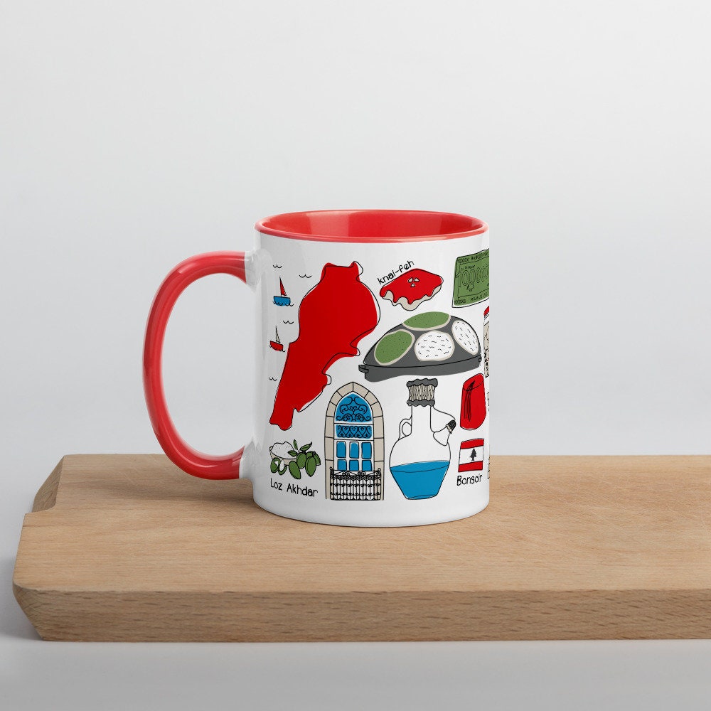 Lebanon Mug Middle East Country Cups Levantine Arab Etsy