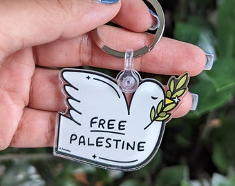 Free Palestine keychain | Falasteen Jerusalem Ramallah Haifa Nazareth Nablus | Bag Keys Arab Fun Gift Eid