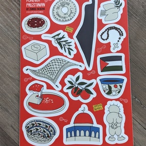 Forever Palestinian Sticker Sheet, Palestine | Middle East | Vinyl Decal | Inspirational stickers| Kid Arabic Stickers