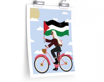 Cartel: Bandera palestina | Diseño rosa o azul
