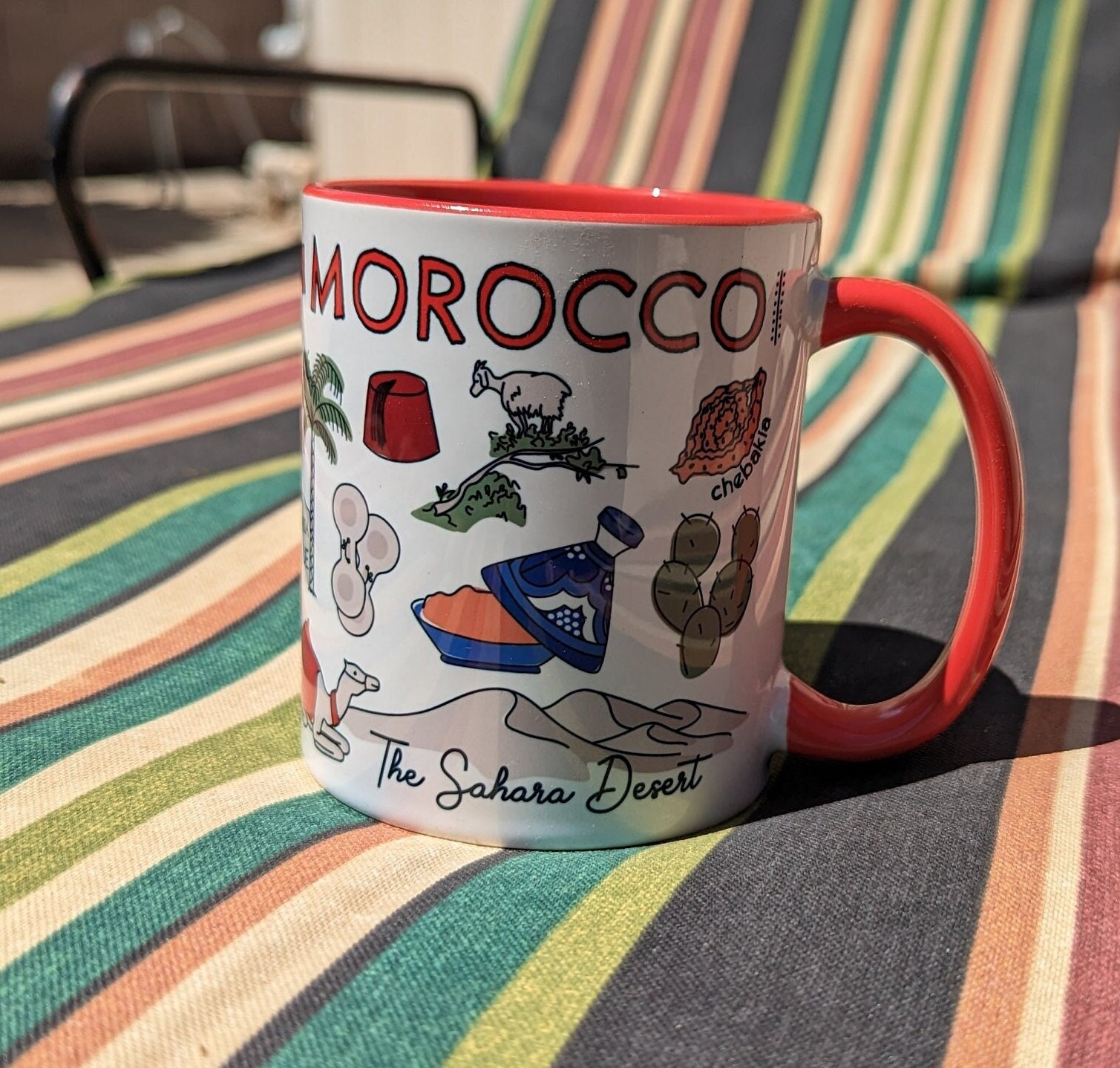 Morocco Mug | Maroc | Middle East MENA Country Cups | Amazigh Arab Heritage, Rabat City Map, Eid Al Fitr Ramadan Gift, Eid cards